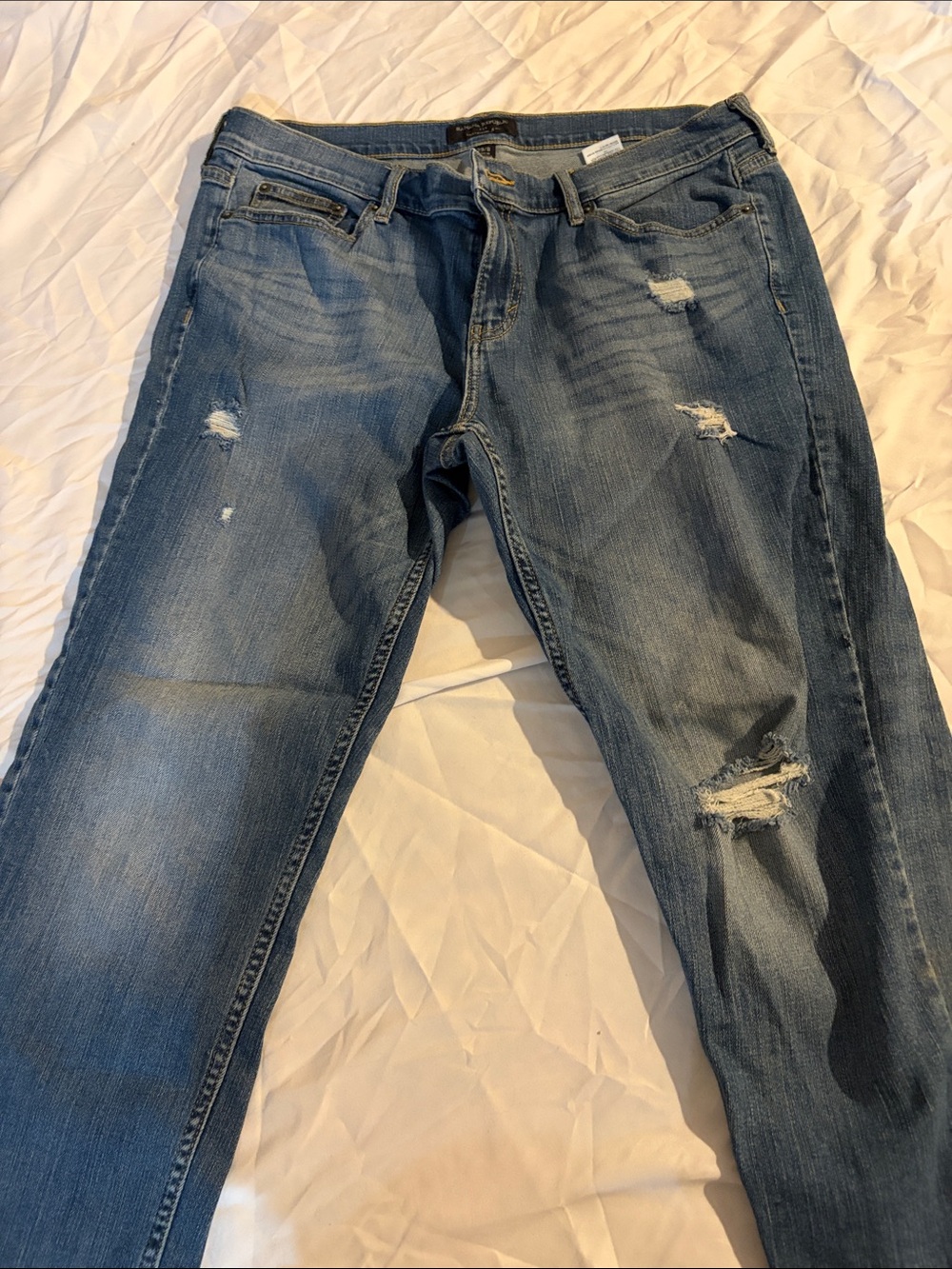 Women's Distressed Blue Denim Jeans